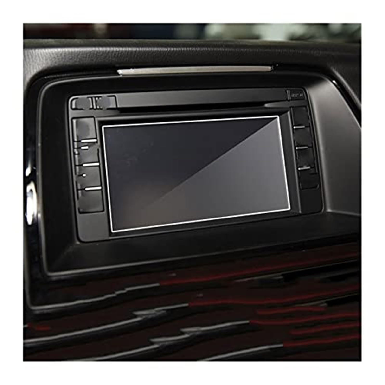 JUNPIY Instrumenten-Displayschutz, for Mazda, 6 for Atenza 2014 2015 2016 2017 2018 2019 2020, Auto-GPS-Navigation, gehärtetes Glas, Displayschutzfolie, gehärtetes Glas Displayschutz aus Glas(BLACK Fo von JUNPIY