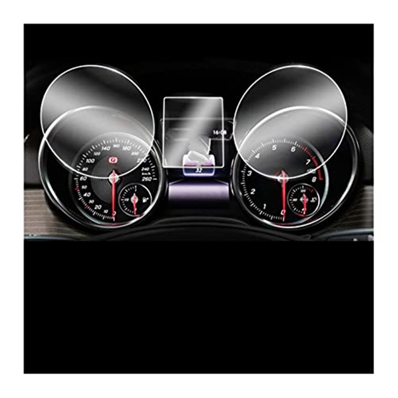 JUNPIY Instrumenten-Displayschutz, for Mercedes, for Benz, GLC X253 C253 2015–2020, Auto-Navigation, GPS-Display, Schutzglas, gehärtetes Armaturenbrett, Schutzfolie, gehärtetes Glas Displayschutz aus von JUNPIY