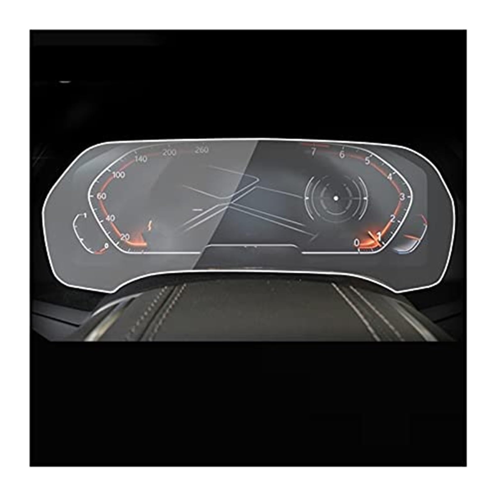 JUNPIY Instrumenten-Displayschutzfolie, for, for G20 G21 3er-Serie 2020 2021, Auto-Navigations-Schutzfolie, TPU-Armaturenbrett-Schutzfolie, gehärtetes Glas Displayschutz aus Glas(Black Style 3) von JUNPIY