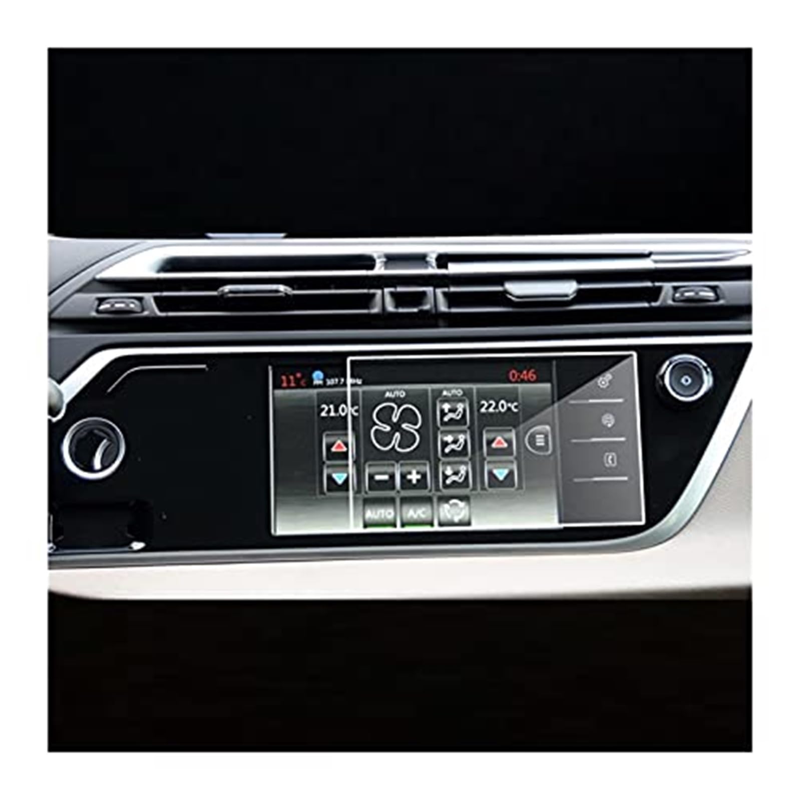 JUNPIY Instrumenten-Displayschutzfolie, for Citroen, for C4, for Picasso 2014 2015 2016 2017, Auto-GPS-Navigation, HD-Displayschutzfolie, gehärtete Glasfolie, gehärtete Glasfolie Displayschutz aus Gla von JUNPIY