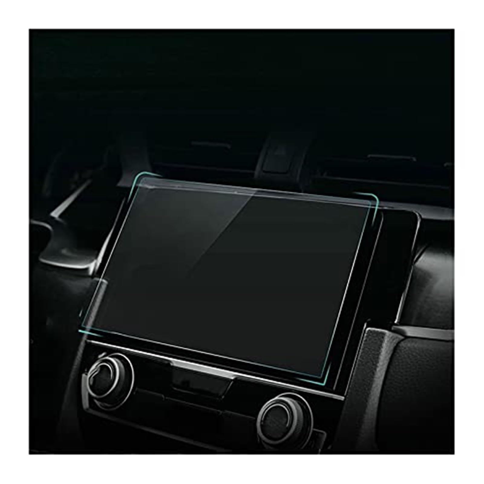 JUNPIY Instrumenten-Displayschutzfolie, for Civic, for 10. 2016 2017 2018 2019 2020, Auto-GPS-Navigations-Displayschutzfolie, Auto-Hartglasmembran, gehärtetes Glas Displayschutz aus Glas von JUNPIY