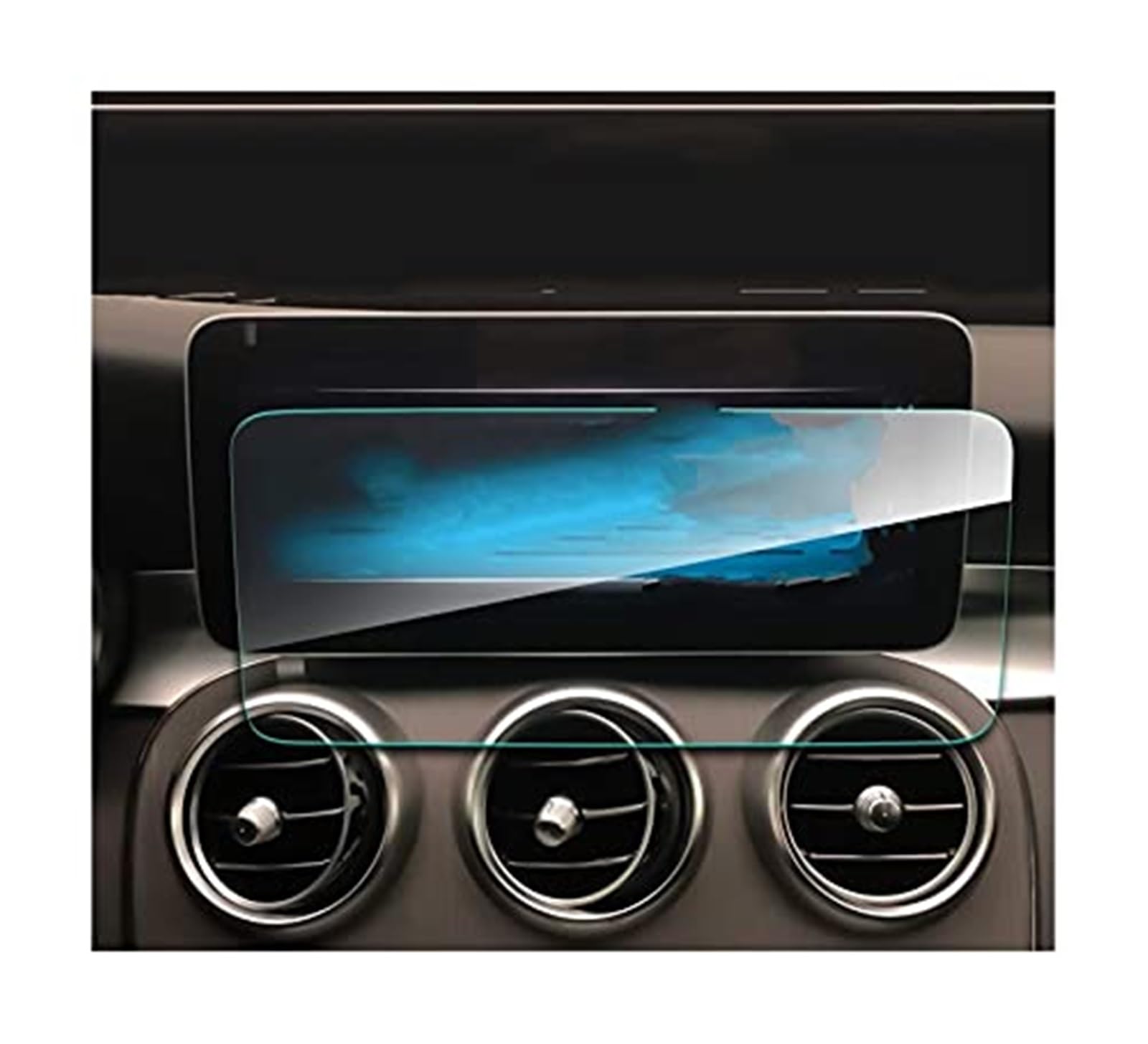 JUNPIY Instrumenten-Displayschutzfolie, for Mercedes, for Benz, for C-Klasse W205 2019 2020, 10,25 Zoll, Navigations-Displayschutzfolie, gehärtetes Glas Displayschutz aus Glas von JUNPIY