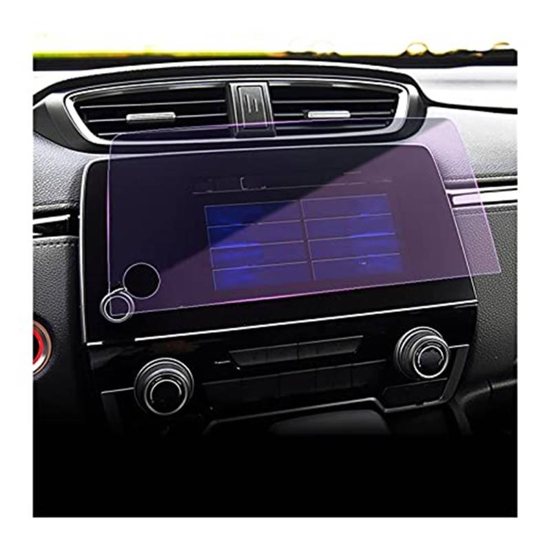 JUNPIY Instrumenten-Displayschutzfolie for CR-V CRV 2017 2018 2019, Auto-GPS-Navigations-Displayschutzfolie, Auto-Schutzfolie aus gehärtetem Glas Displayschutz aus Glas(Black 7 Inch Blue Light) von JUNPIY