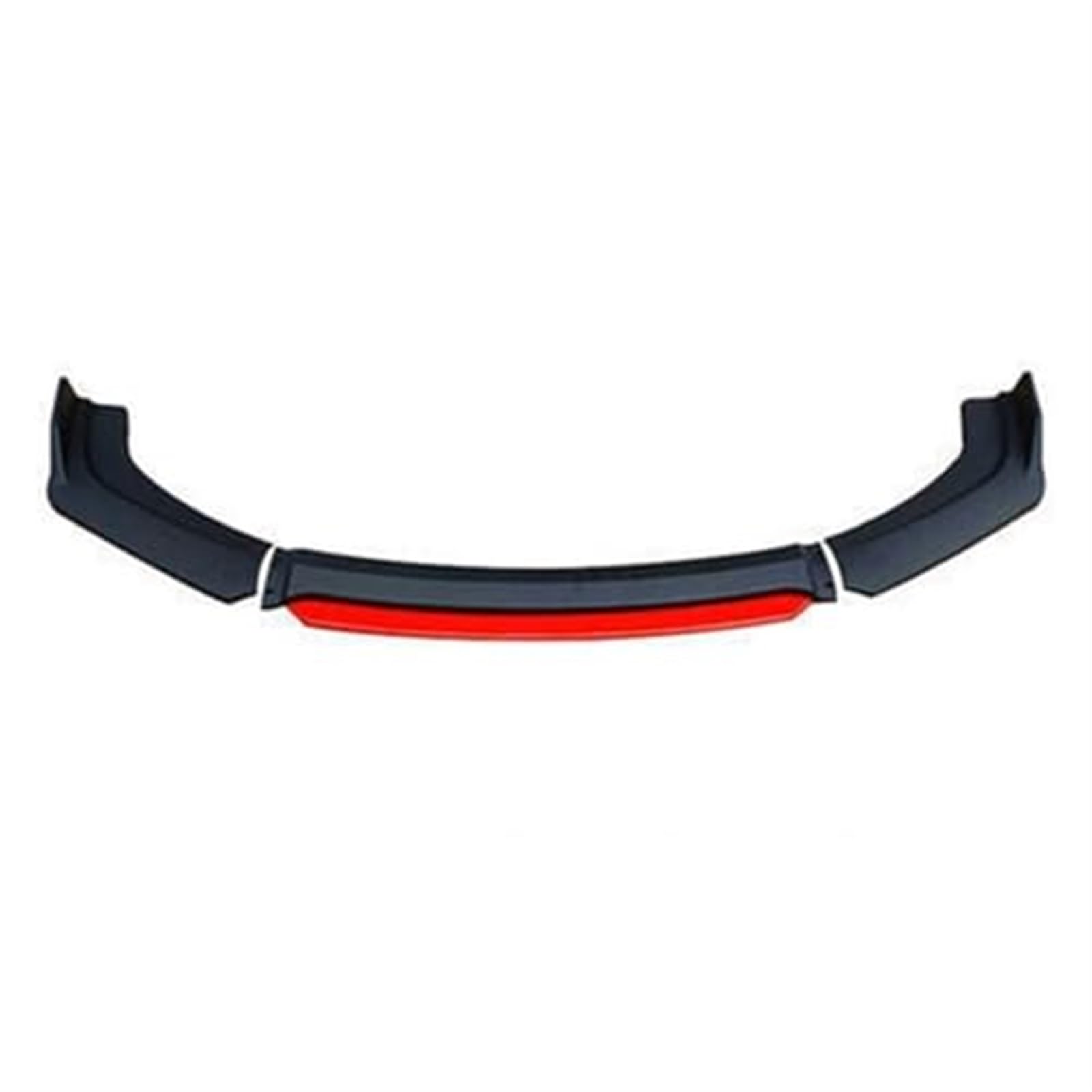 JUNPIY Kohlefaser/Schwarz Auto Frontstoßstange Lippensplitter Stoßstangendiffusor Schutzfolie Frontspoiler Frontsplitter-Spoiler(Black Matte Black red) von JUNPIY