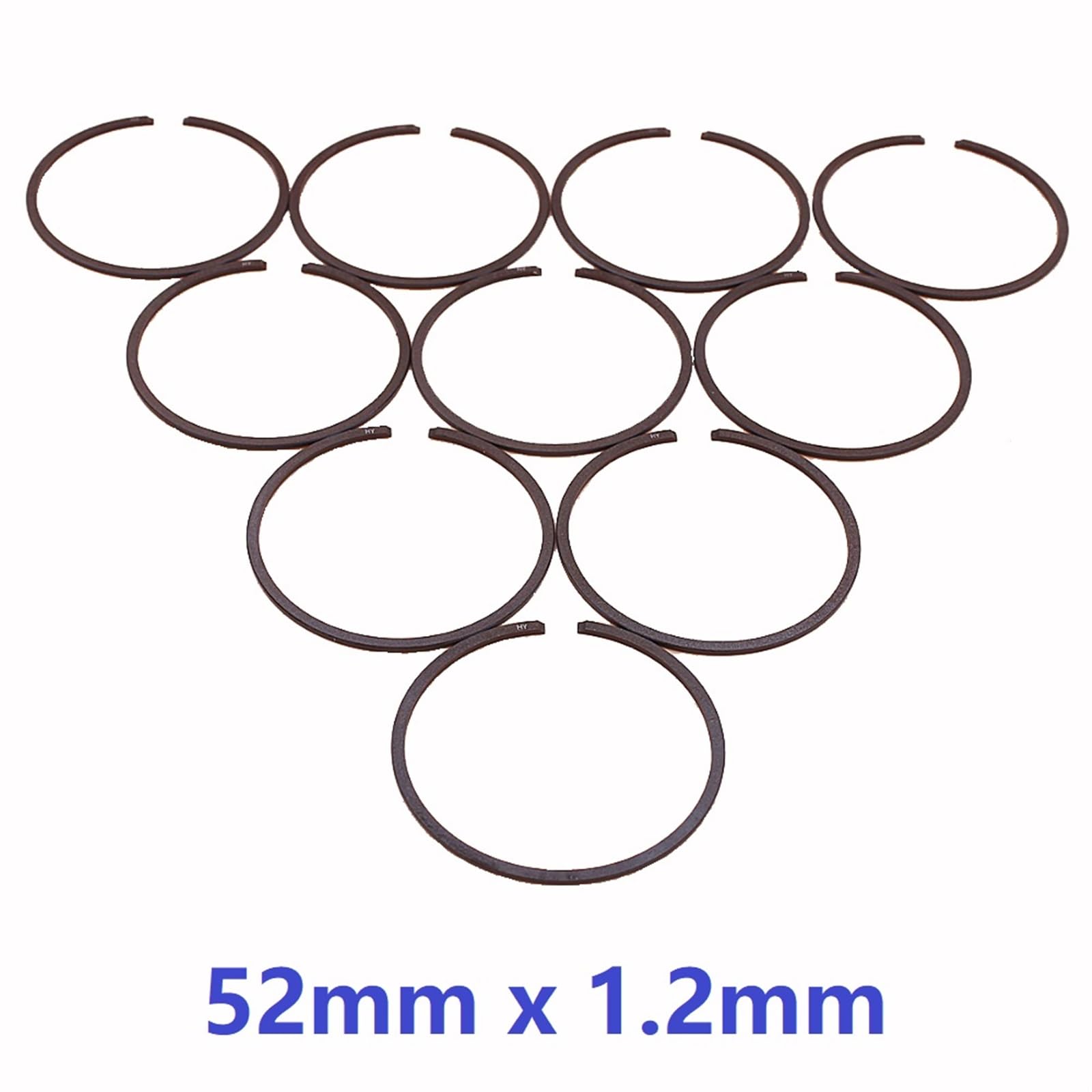 JUNPIY Kolbenringe, for STIHL, TS4800 TS500 Trennsägeteil 52 mm x 1,2 mm Motorreparaturteile OEM 1122 034 3000 Kettensägen-Kolbenring(100 PCS) von JUNPIY