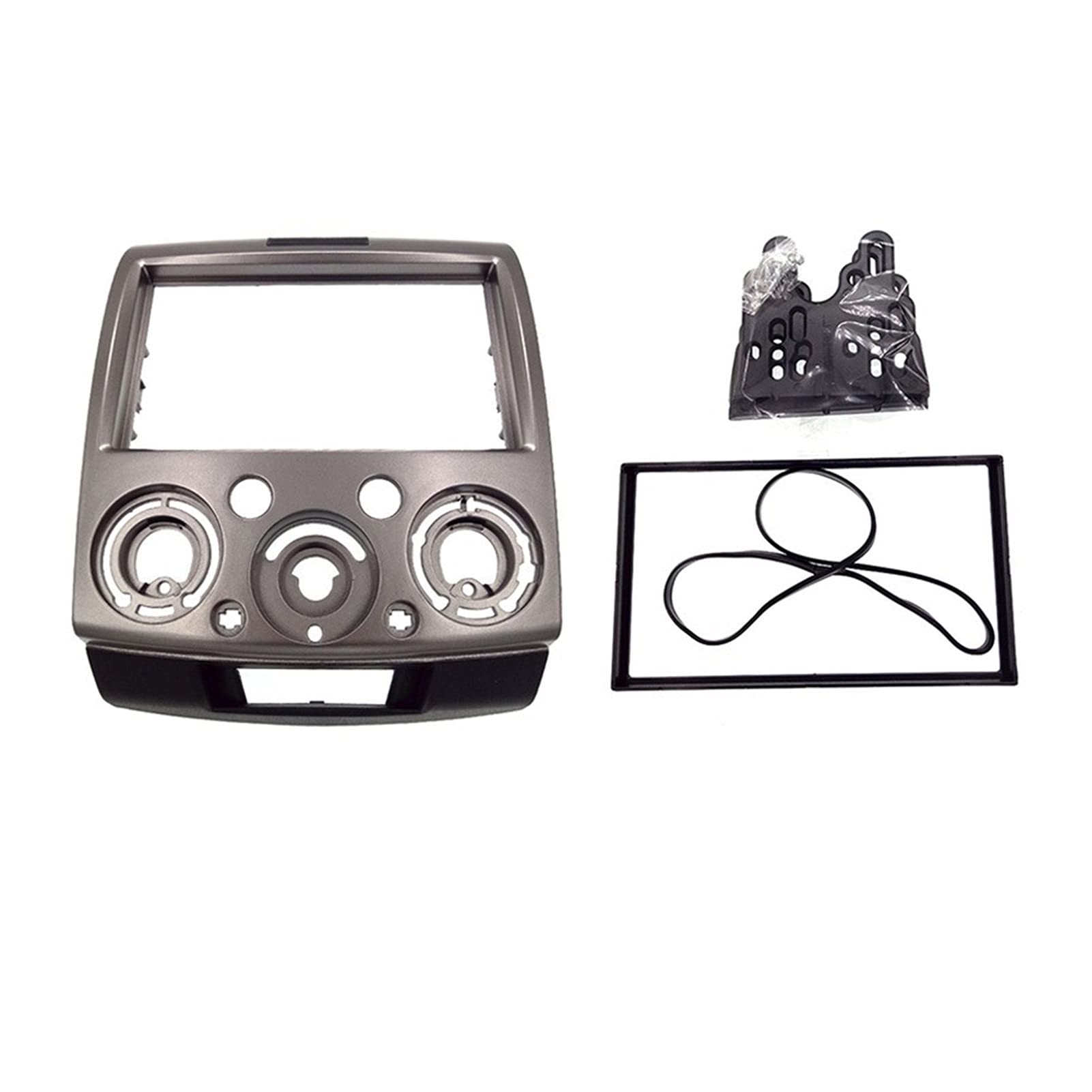 JUNPIY Radio-Armaturenbrett-Einbauverkleidung, Doppel-Din-Stereo-Panel-Blende, for Ford, Everest Ranger, for Mazda, BT-50 BT50 2006–2011 Blende für Radioblende(178x102mm) von JUNPIY