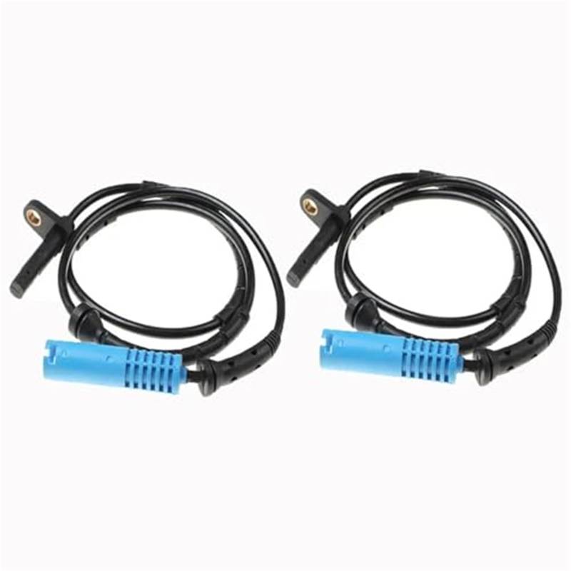 JUNPIY Rear Left and Rear Right ABS Wheel Speed Sensor, for BMW, E61 535i 34526760047 34526771701 SU13506 SS20208 ABS-Sensor Radgeschwindigkeit(Black A Pair) von JUNPIY