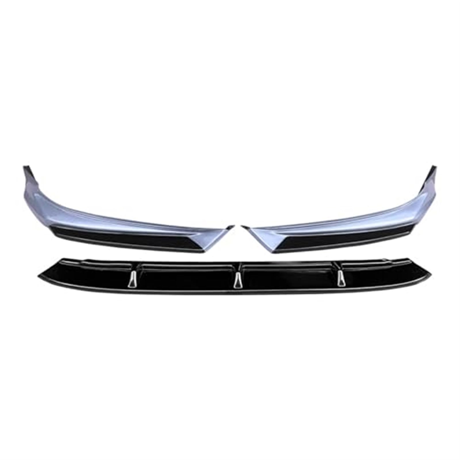 JUNPIY Refit Frontlippe Frontspoiler Frontstoßstange Anti-Kollision Anti-Kratz-Streifen glänzend schwarz, for Mazda, 6 2020 2021 ATEZA Frontspoiler Frontsplitter-Spoiler(Black Painted Silver) von JUNPIY