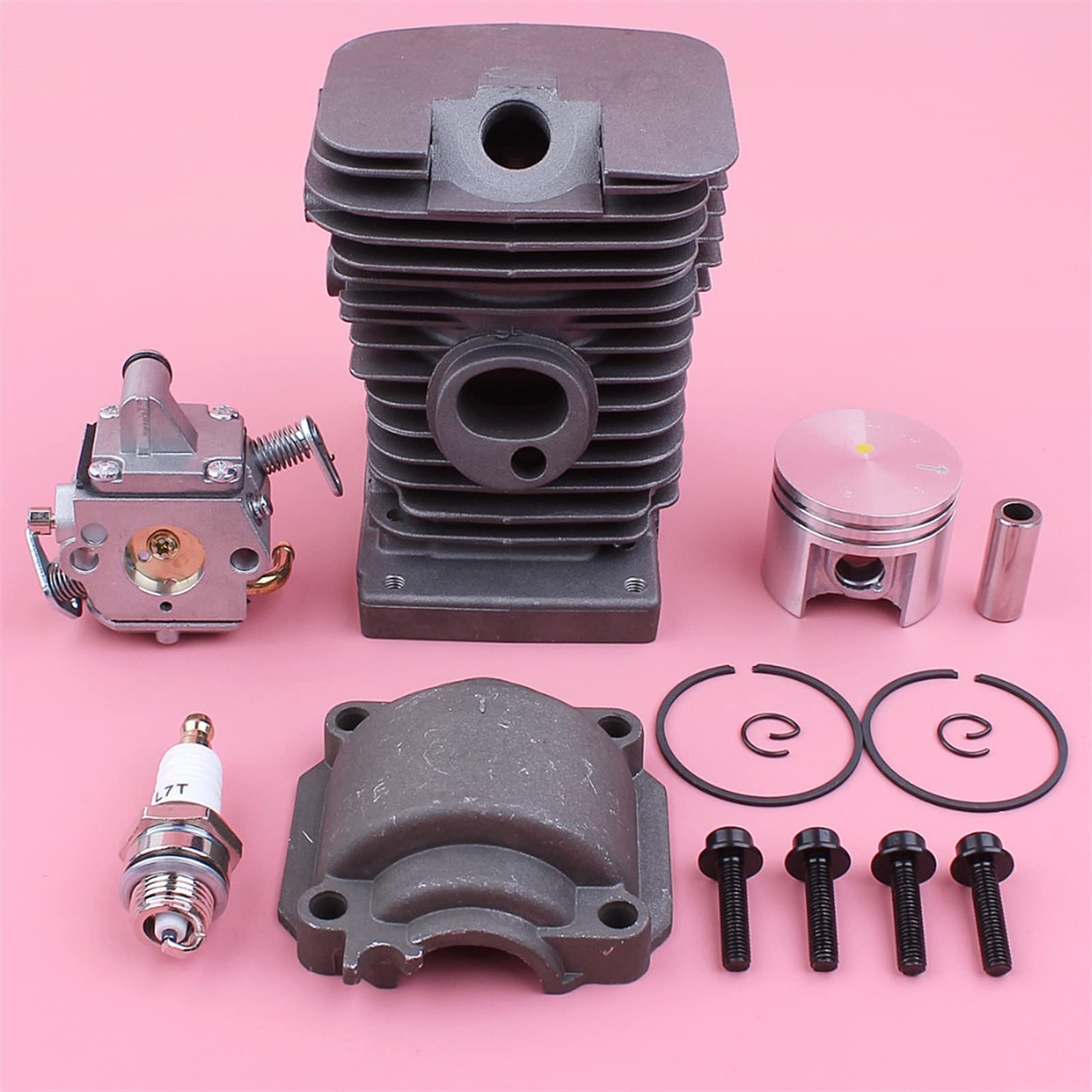 JUNPIY Zylinder Kolben Motor Pan Schraube Vergaser Kit, for STIHL MS180 018 MS 180 for Zama Carb Kettensäge Ersatzteil Бензопила Zylinderkolben von JUNPIY