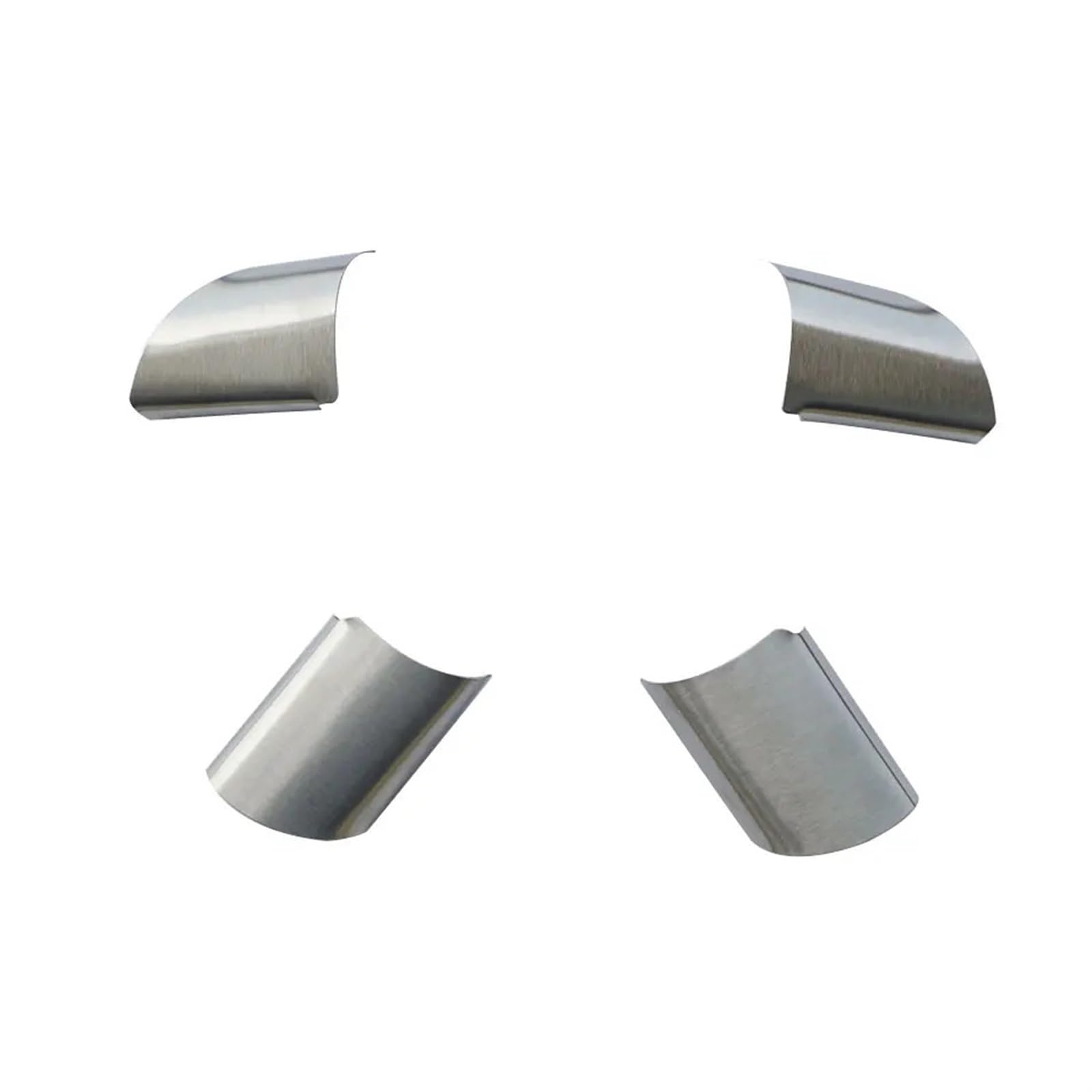 JUNPIY for Ford, for Focus 2 MK2 2005–2011, Edelstahl-Auto-Innenraum-Lenkrad-Dekorationsabdeckungs-Aufkleber-Trim-Zubehör Auto-Lenkradverkleidung(Silver) von JUNPIY