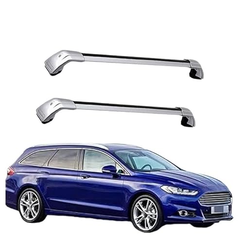 (1 Paar) Dachgepäckträger Dachträger für Ford Mondeo Sedan 2015 2016 2017 2018 2019 -Aluminium,O von JUNYEW