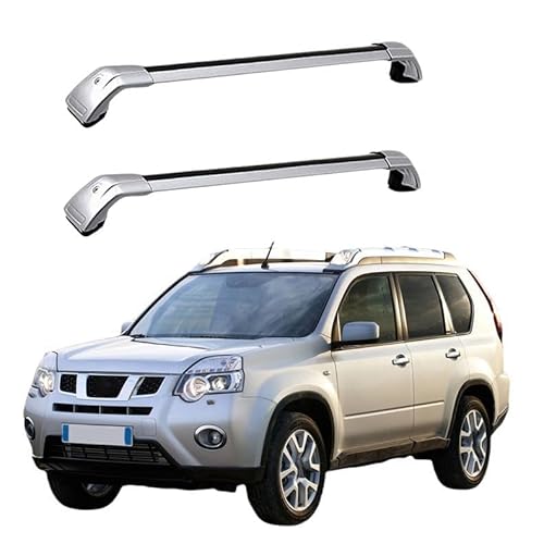 (1 Paar) Dachgepäckträger Dachträger für Nissan X-Trail T31 2007 2008 2009 2010 2011 2012 2013 -Aluminium,O von JUNYEW