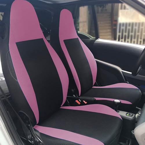 JUNZAI Autositzbezüge-Set für Smart 451 Fortwo 2009-2014, Zubehör für den Innenbereich, Pink von JUNZAI