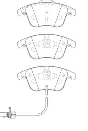 JURID Bremsbelagsatz AUDI 573258J 8K0698151K,8K0698151A,8K0698151F von JURID