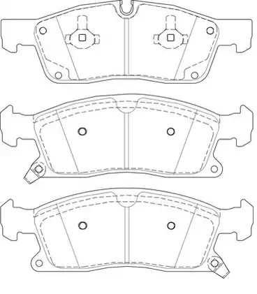 JURID Bremsbelagsatz MERCEDES-BENZ,JEEP 573459J N0064203820,A0074208020,A0074208120 68052369AA,0064203920,A0004209600,0004203302,0074208120 von JURID