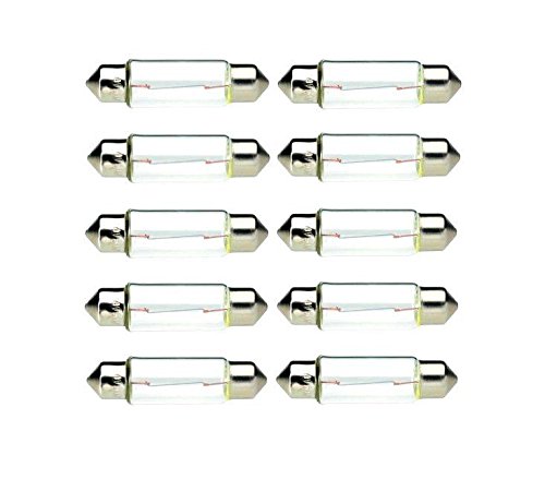 10x C5W 36MM 12V 5W SV8,5-8 SOFFITTE LAMPEN 10 STÜCK KENNZEICHEN- INNEN- KOFFERRAUM- FUSSRAUM- EINSTIEGSBELEUCHTUNG Jurmann® LongLife & Erschütterungsfest von JURMANN