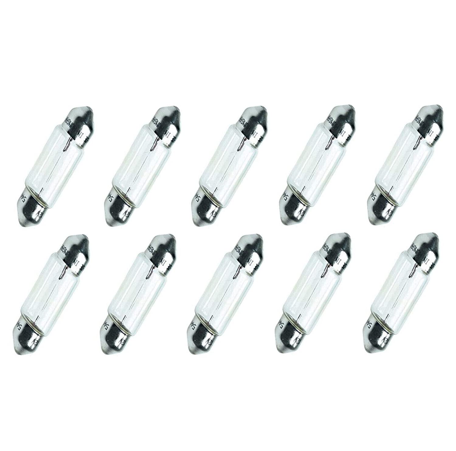 10x Jurmann C10W 41 mm 12V Original Long Life Innenbeleuchtung Ersatz Halogen Soffite Lampe E-geprüft von JURMANN