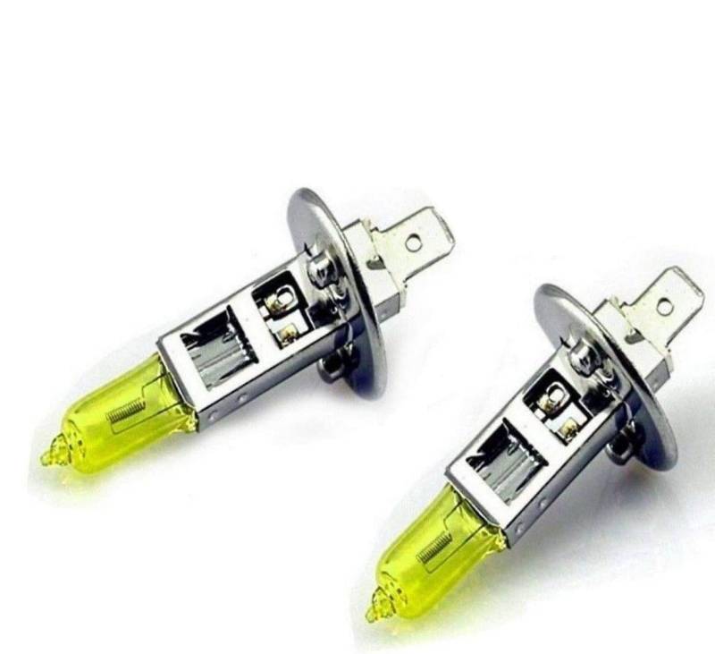 2x H1 100W 12V Aqua Vision Gelb Yellow Quarz Halogen Lampen von JURMANN