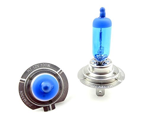 2x H7 55W 6000K 12V COOL BLUE Xenon Effekt Superhell Halogen Lampen mit E13 StVZO Zulassung - JURMANN - von JURMANN