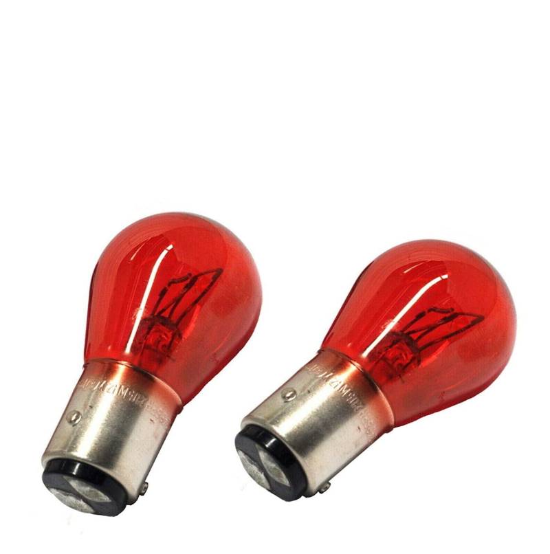 2x Jurmann PR21/5W 12V Original Rot Long Life Bremslicht Hecklicht Nebellicht vorne Halogen Ersatz Birne E-geprüft von JURMANN