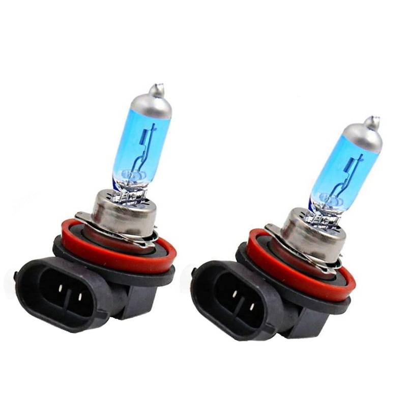 2x Jurmann H8 55W 12V Super Weiß 6000K Xenon Look Ersatz Halogen Birne für Scheinwerfer, Fernlicht, Abblendlicht, Nebelscheinwerfer - E-geprüft von JURMANN