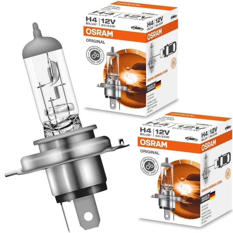 2x OSRAM 64193 H4 12V 60/55W P43t Halogen Scheinwerfer Lampe 2 Stück von JURMANN