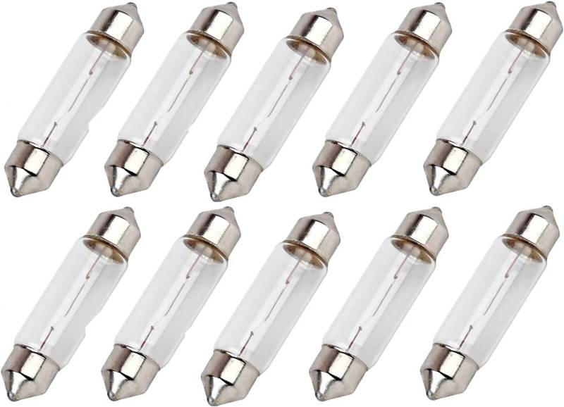 10x Jurmann C10W 41 mm 12V Original Long Life Innenbeleuchtung Ersatz Halogen Soffitte Lampe E-geprüft von JURMANN