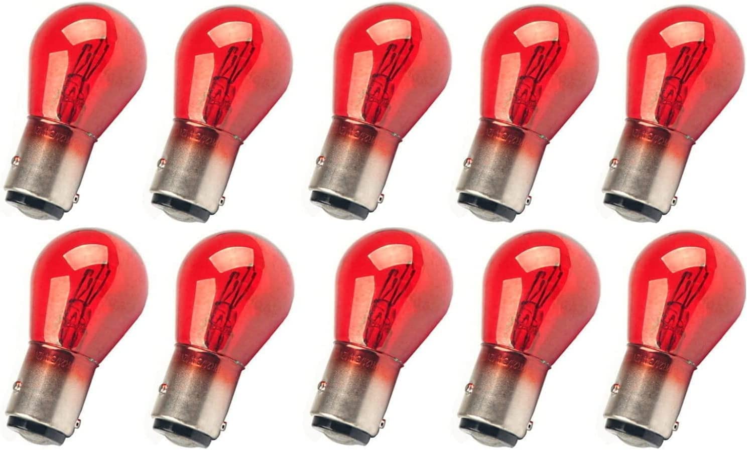 10x Jurmann PR21/5W 12V Original Rot Long Life Bremslicht Hecklicht Nebellicht vorne Halogen Ersatz Birne E-geprüft von JURMANN