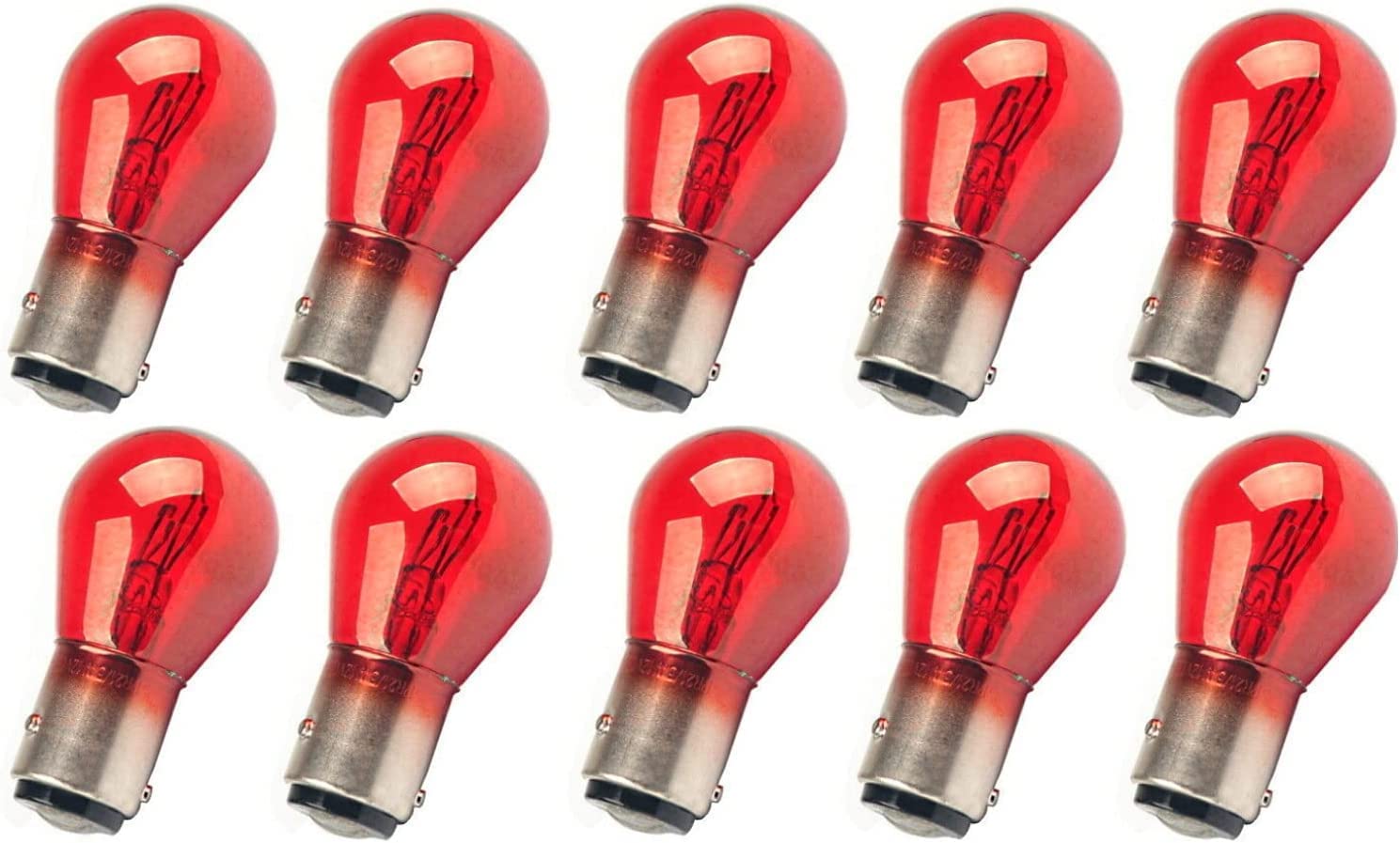 10x Jurmann PR21/5W 12V Original Rot Long Life Bremslicht Hecklicht Nebellicht vorne Halogen Ersatz Birne E-geprüft von JURMANN