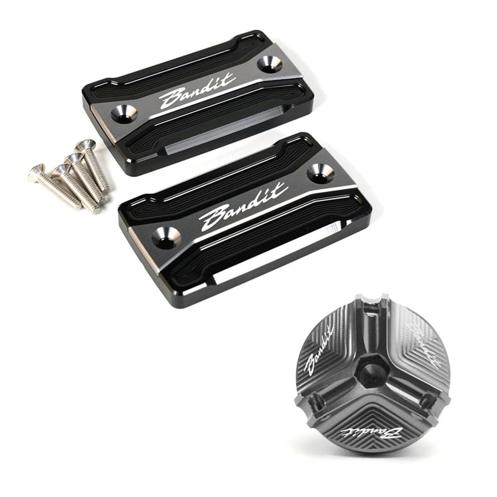 Motorrad Deckel Bremsflüssigkeitsbehälter Motorrad-Frontbremsflüssigkeitsbehälter-Abdeckung Und Motoröl-Einfülldeckel Für SU&ZUKI Bandit Bandits 650 S650 1250/1250S 1200/S/N von JURTBGF