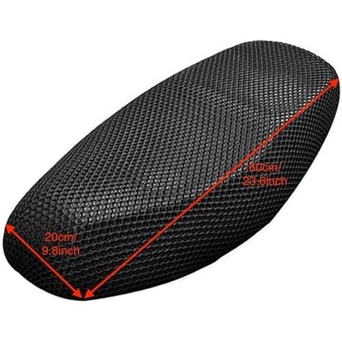 Sitzabdeckung Motorrad Atmungsaktive Sommer Cool Mesh Motorrad Moped Motorrad Roller Sitzbezüge Kissen Anti-Rutsch-Abdeckung Grid Schutz Pad von JURTBGF