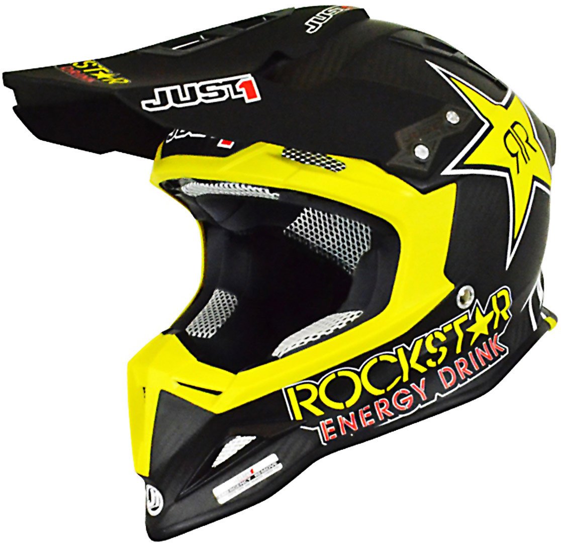 JUST1 Helme J12 J32 PRO Kids Rockstar, Schwarz-Gelb, YL von JUST1