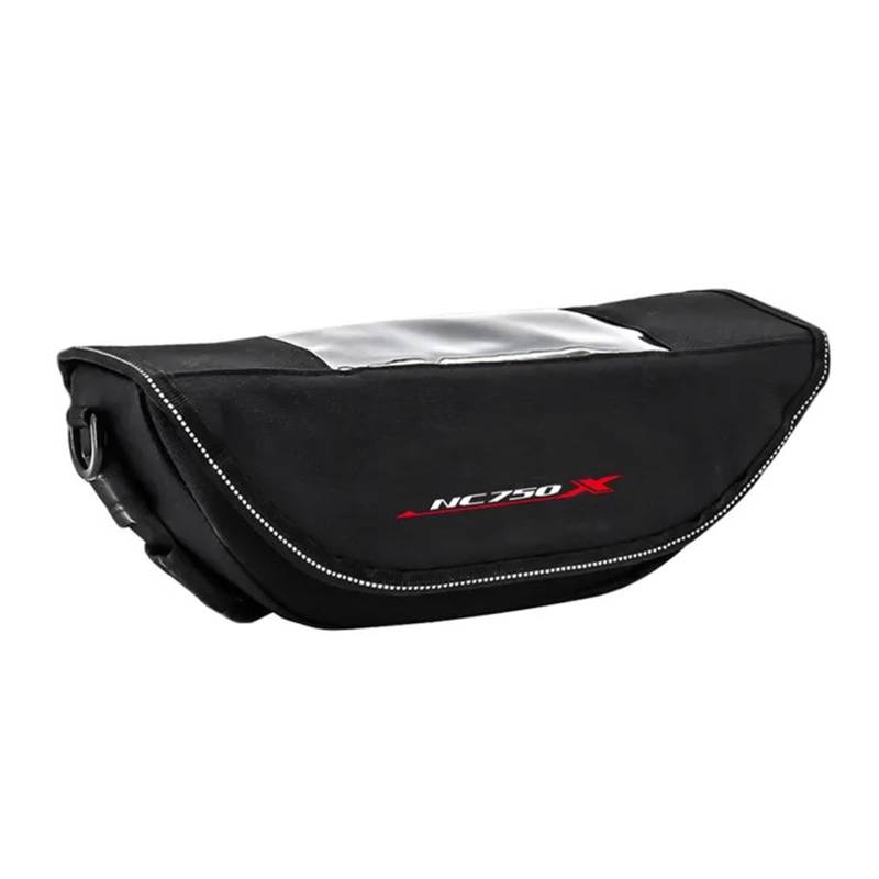 Lenkertasche für Motorräder Für Hon@&da NC750X NC750X Motorrad Griff Handtasche Zubehör Tragbare Erweiterte wasserdichte Handy Tasche(Logo) von JUSTCATYS