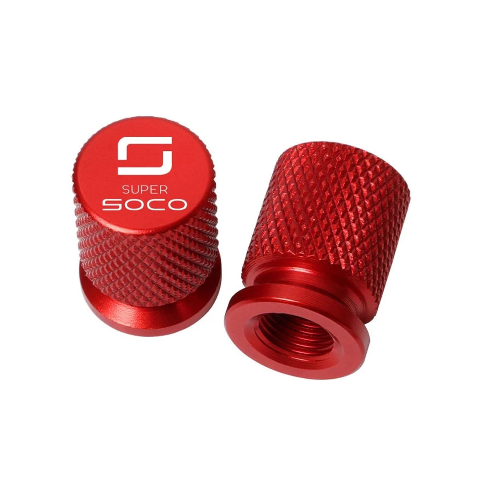 Ventildeckel für Motorräder Für Super SOCO CPx CUmini CUx TC 50 TC Max Wanderer TCMax TS 50 2019 2020 2021 2022 Reifen Ventil Kappen Motorrad Zubehör(Red) von JUSTCATYS