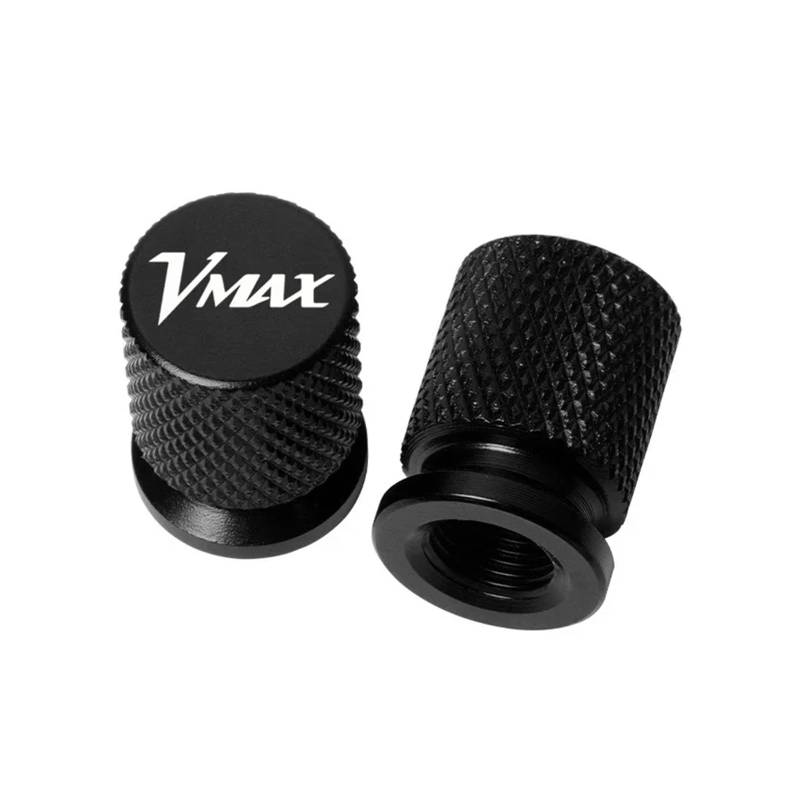 Ventildeckel für Motorräder Für VMAX V-MAX V MAX VMAX1200 VMAX1700 1200 1700 Motorradzubehör Rad-Reifen-Ventilkappen CNC Luftdichte Abdeckung(Black) von JUSTCATYS