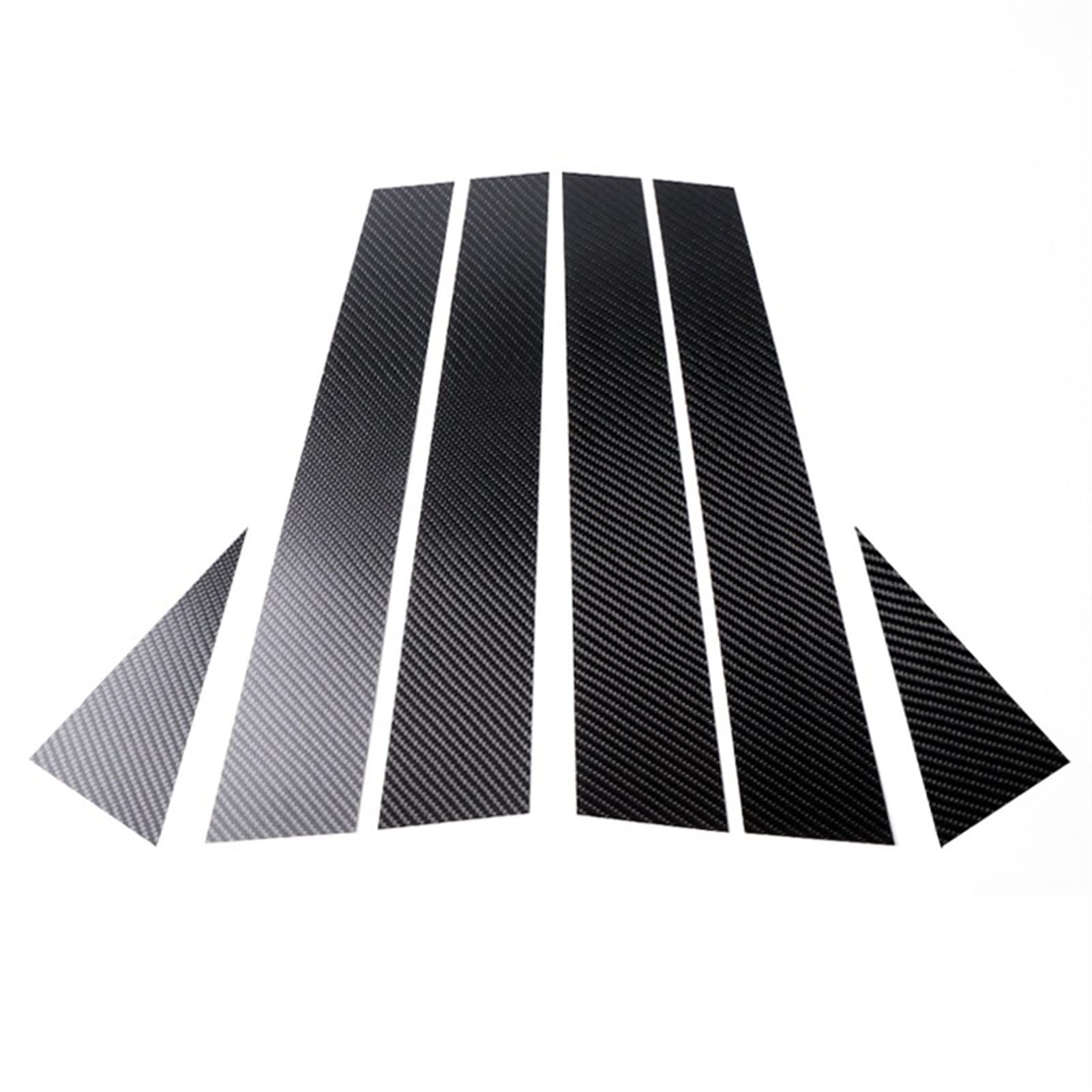 JUXERP Dry Carbon Fiber Autofenster BC Säule Aufkleber Trim Cover Aufkleber Außen Autozubehör, for Audi A3 A4 A6 Q5 Tür-/Fenstersäulenverkleidung(Q5 (2012-2018)) von JUXERP