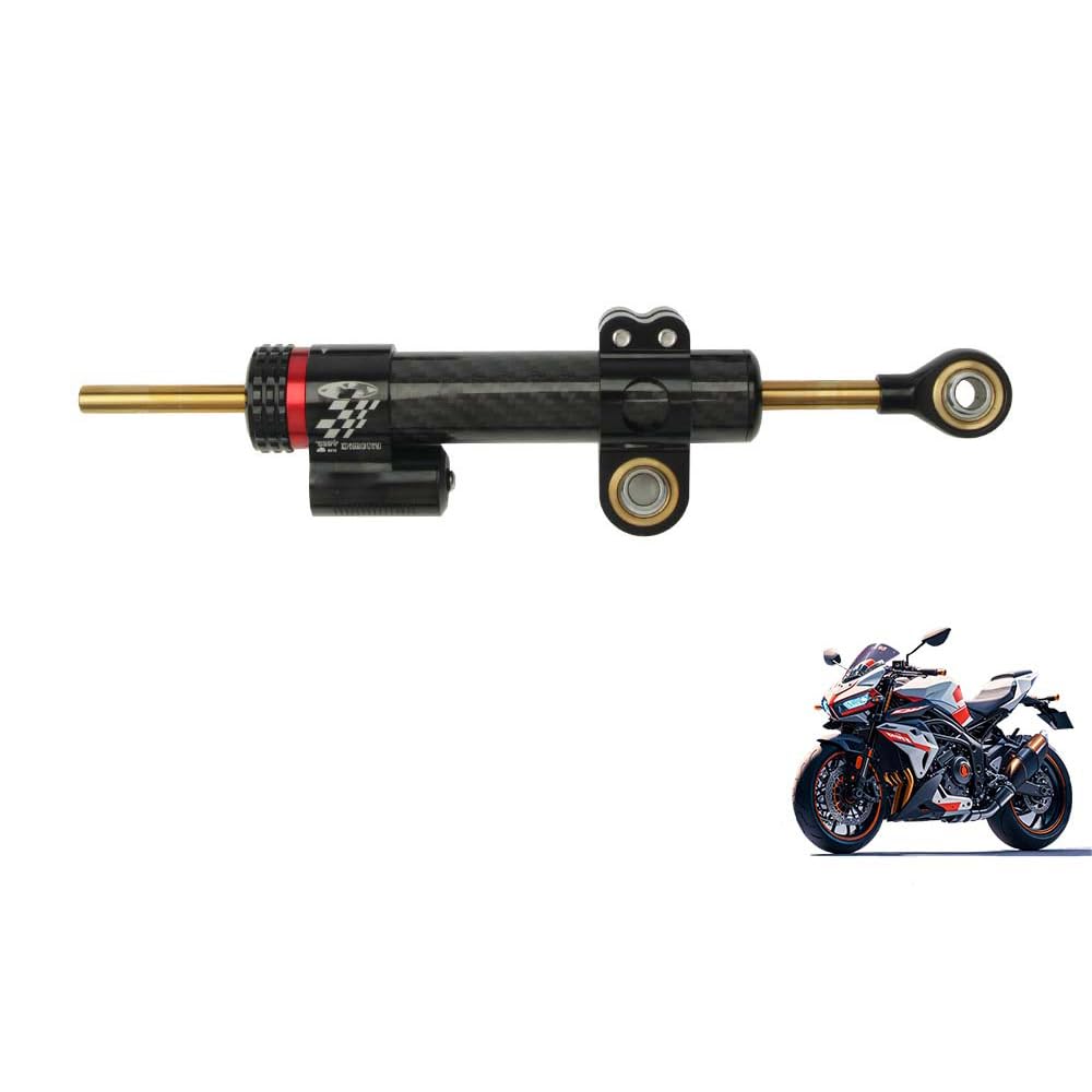 Lenkungsdämpfer Motorrad Stabilisator für Aprilia GPR 125 150 APR125 CR150 APR150, Motorrad Einstellbare Stabilisatoren Lenkungsdämpfer aus Aluminium Motorradzubehör Stoßdämpfer,Blackstyle von JUZELY