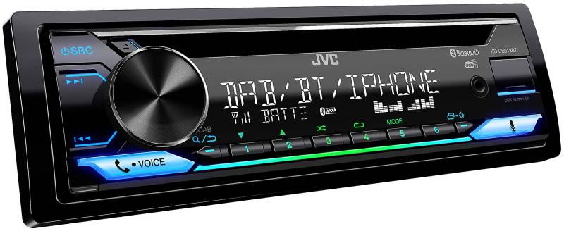 JVC KD-DB912BT CD-Autoradio mit DAB+ & Bluetooth Freisprecheinrichtung (Alexa Built-in, Soundprozessor, USB, AUX-In, 4 x 50 Watt, VAR. Beleuchtung, ohne Antenne) von JVC