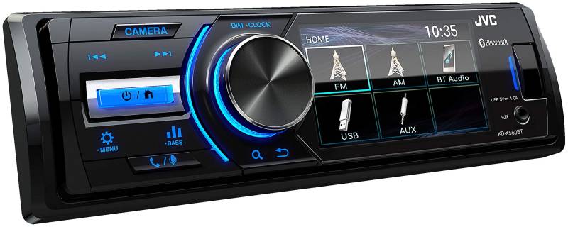 JVC KD-X560BT USB-Autoradio mit Bluetooth und 3" TFT-Farbdisplay (Rückfahrkameraeingang, AUX-Eingang, MP3, WMA, FLAC, DSP, 4 x 45 Watt) von JVC