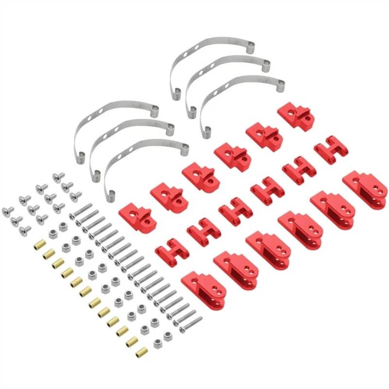 Für WPL B16 B36 Für JJRC Q60 Q63 Q75 1/16 6WD 6X6 RC Auto Upgrade Teile Zubehör Ersatz Stoßdämpfer Aufhängung Blattfedern RC Spielzeugautoteile(Red) von JVRWSC