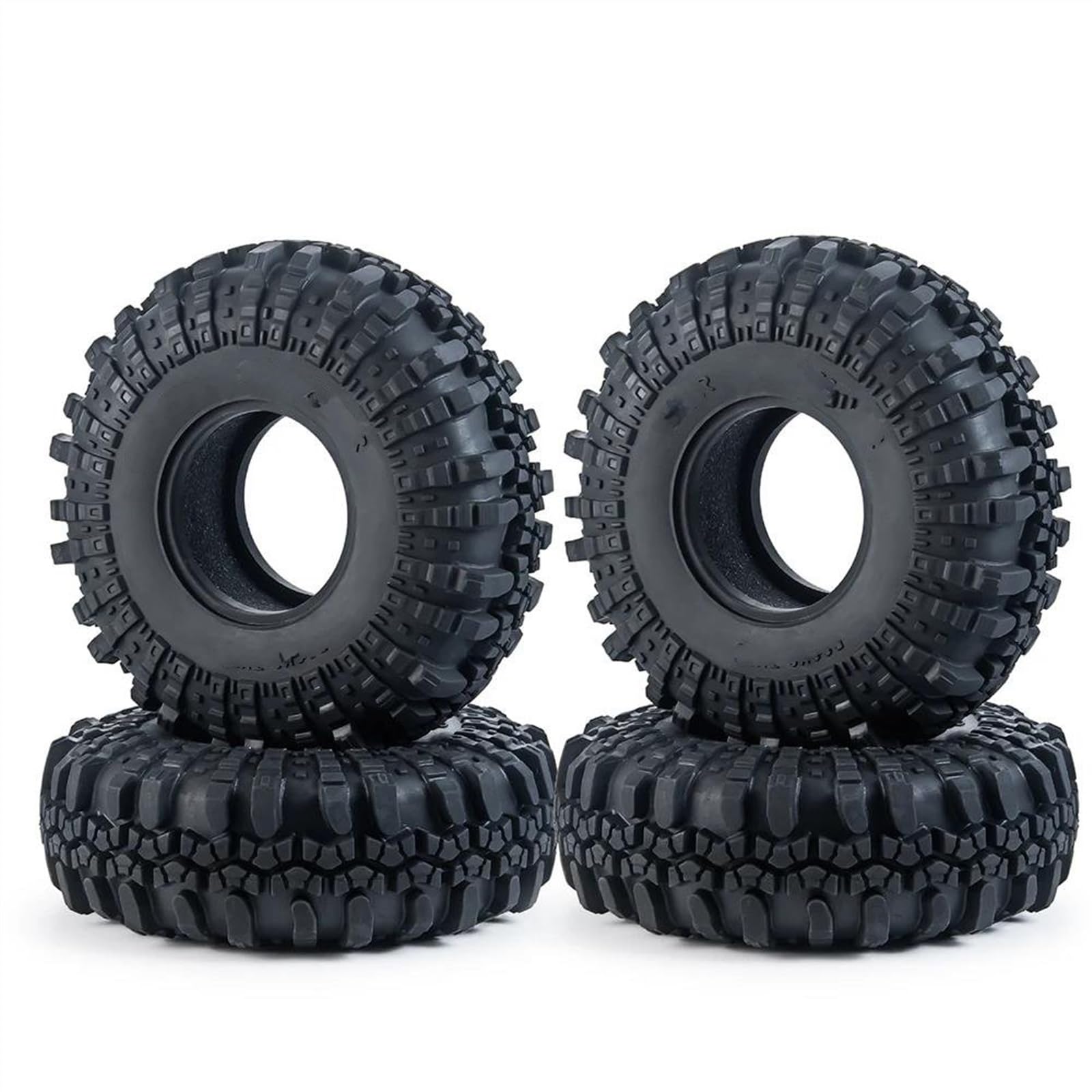 JVRWSC Für Axial Für SCX10 90046 Für TRX4 D90 D110 RR10 Für Wraith 1,9 "/2,2" Gummi Reifen Rad Für Rock Reifen 1/10 RC Crawler Auto Zubehör RC Spielzeugautoteile(1.9inch) von JVRWSC