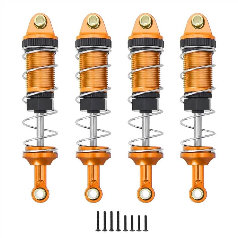 JVRWSC Für MJX 16208 16209 16210 Für MN128 MN86K MN86KS MN86 MN86S Für MN G500 1/12 Metall Öl Stoßdämpfer Dämpfer RC Auto Upgrade Teile RC Spielzeugautoteile(Yellow) von JVRWSC