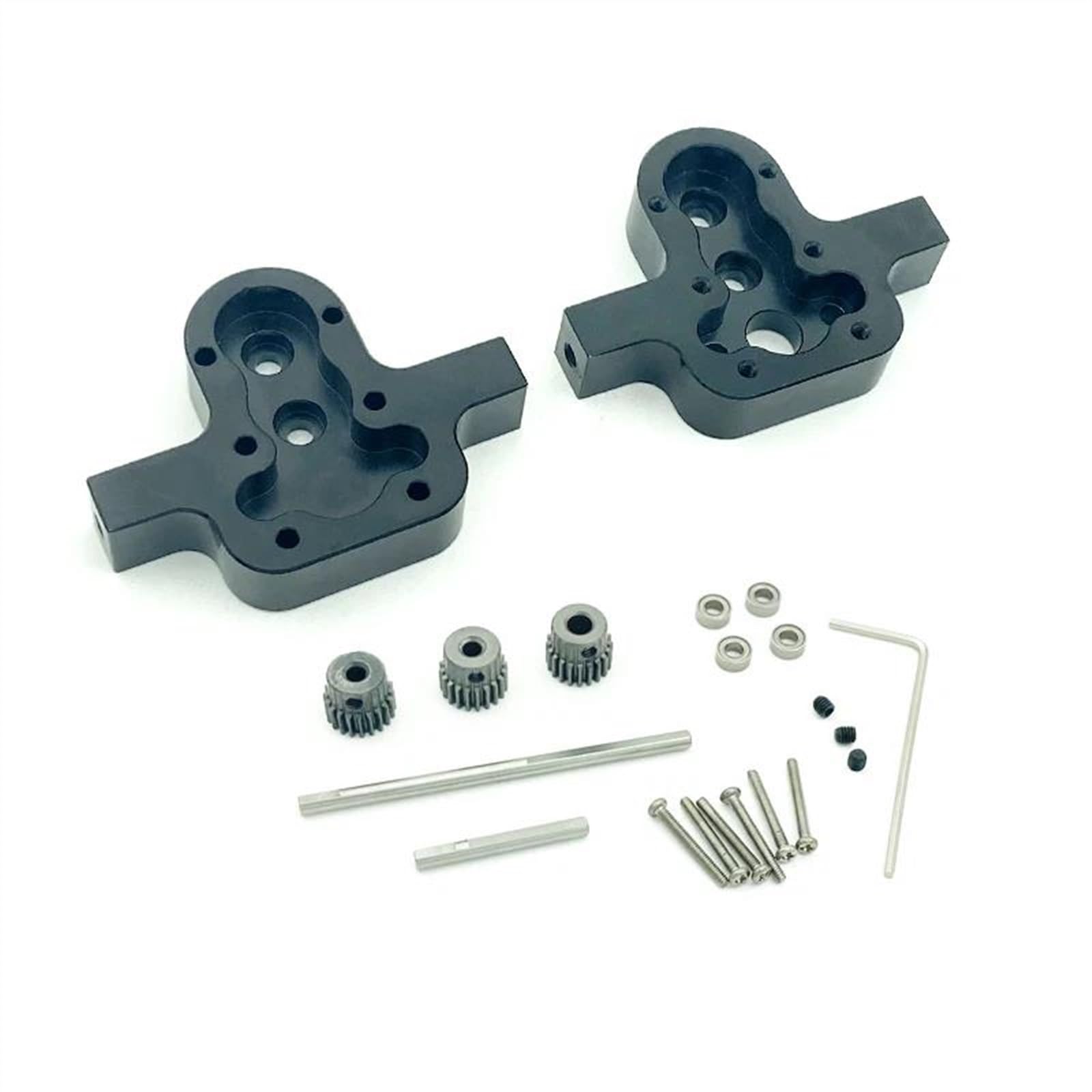 JVRWSC Für MN D90 D91 Für MN99s MN99 1:12 Für WPL B14 B24 C14 C24 C34 1:16 Metall 370 Getriebe Getriebe Abdeckung Getriebe Teile RC Auto Upgrade Zubehör RC Spielzeugautoteile(Black) von JVRWSC