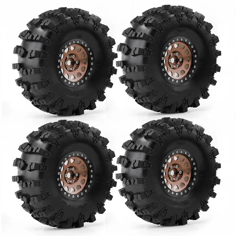 JVRWSC Für TRX-4 Für Axial Für SCX10 90046 D90 Für Voodoo Für KLR 2,2-Zoll-Beadlock-Felgengummireifensatz 1/10 RC Crawler Autoteiländerung RC Spielzeugautoteile(Set 1) von JVRWSC