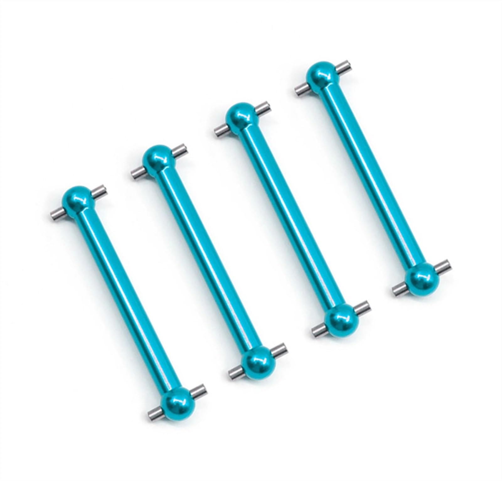 JVRWSC Für Tamiya Für TT02B 1/10 Metall Für Universal Antriebswelle Antriebswelle CVD Dogbone RC Auto Upgrades Teile Modifikation Auto Zubehör 4 Stücke RC Spielzeugautoteile(Blue) von JVRWSC