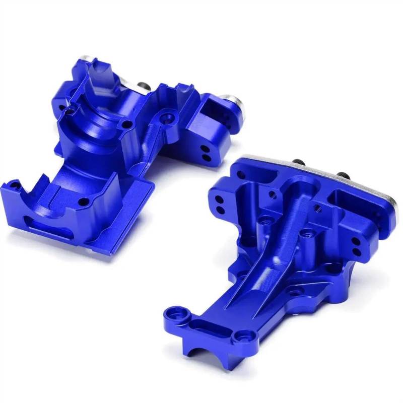 JVRWSC Für Traxxas 1/5 Für X-Maxx 1/6 Für XRT 8S 7726 7720 7727X Metall Schott Vorne Hinten Oberen Differential Abdeckung Ersatz RC Auto Teile RC Spielzeugautoteile(Blue,Set) von JVRWSC