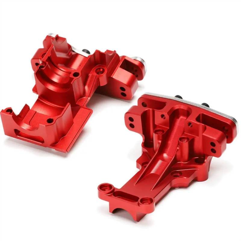 JVRWSC Für Traxxas 1/5 Für X-Maxx 1/6 Für XRT 8S 7726 7720 7727X Metall Schott Vorne Hinten Oberen Differential Abdeckung Ersatz RC Auto Teile RC Spielzeugautoteile(Red,Set) von JVRWSC