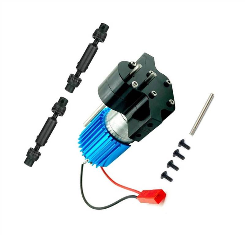 JVRWSC Für WPL C14 C24 C24-1 C34 C44 B14 B24 B16 B36 Für MN D90 D99 MN99S RC Auto Upgrades Teile Zubehör Metall 370 Motor Getriebe Antriebswelle RC Spielzeugautoteile(Black) von JVRWSC