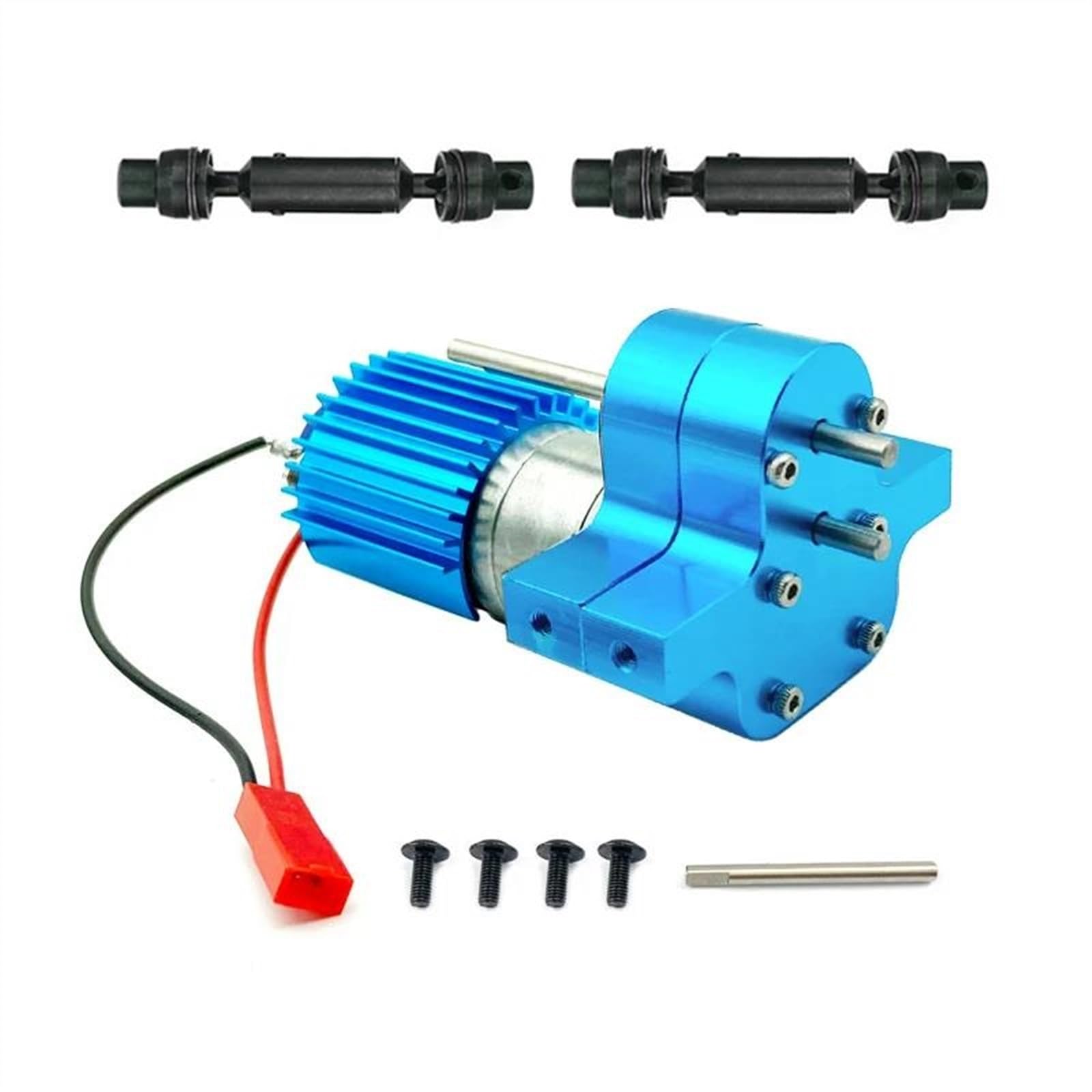 JVRWSC Für WPL C14 C24 C24-1 C34 C44 B14 B24 B16 B36 Für MN D90 D99 MN99S RC Auto Upgrades Teile Zubehör Metall 370 Motor Getriebe Antriebswelle RC Spielzeugautoteile(Blue) von JVRWSC