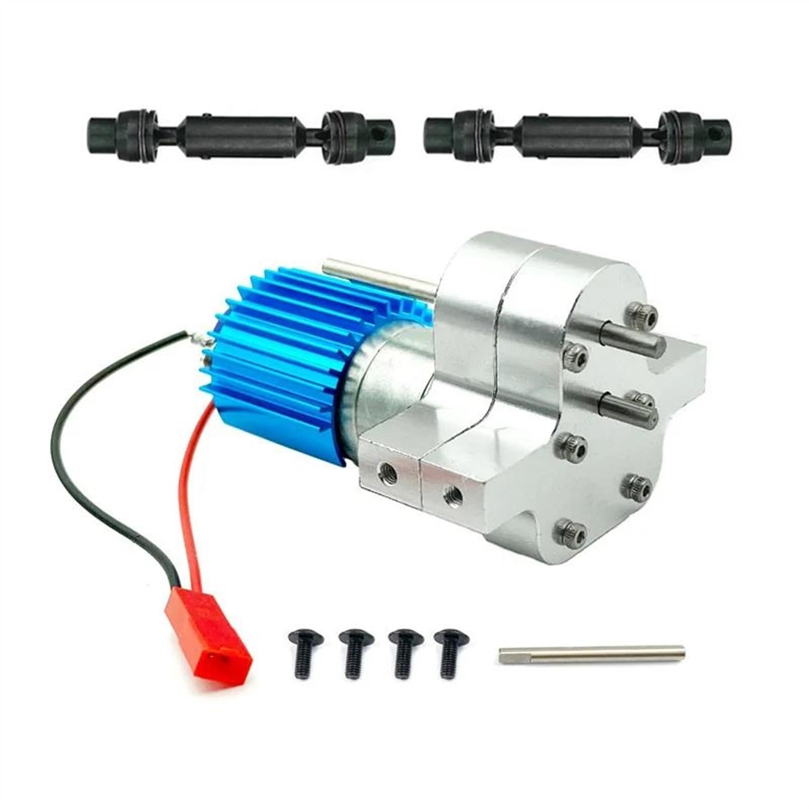 JVRWSC Für WPL C14 C24 C24-1 C34 C44 B14 B24 B16 B36 Für MN D90 D99 MN99S RC Auto Upgrades Teile Zubehör Metall 370 Motor Getriebe Antriebswelle RC Spielzeugautoteile(Silver) von JVRWSC